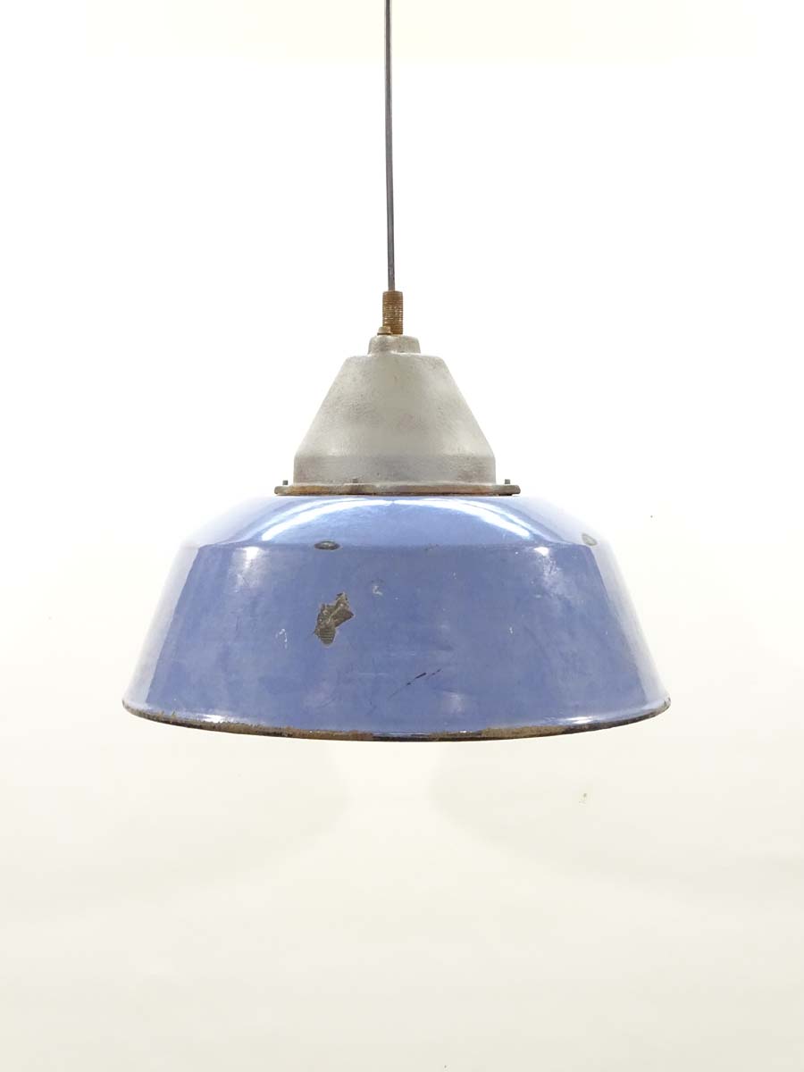 Industriële emaille fabriekslamp 94 - Vintage4
